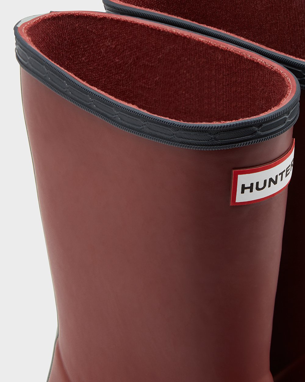 Regenlaarzen Kinderen - Hunter Original First Classic - Grijs Rood/Grijs - 27XGJFBRW